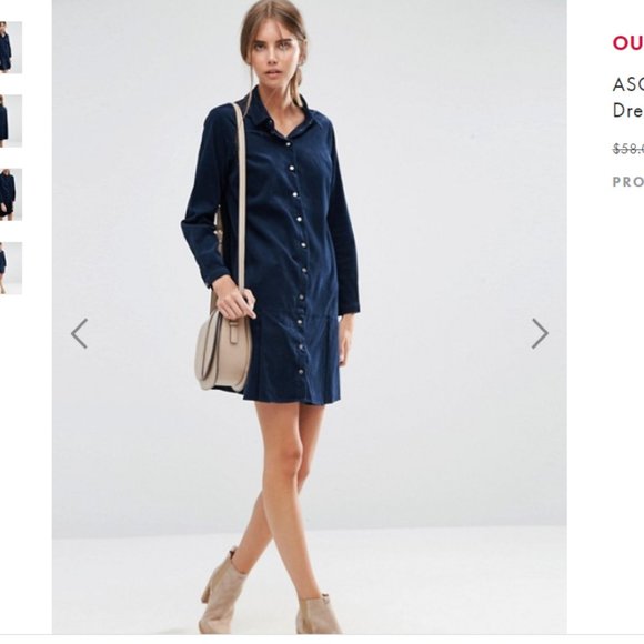 asos peplum shirt dress